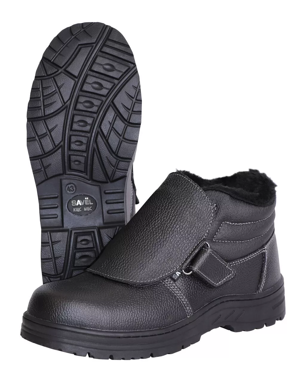 Ботинки сварщика СИРИУС-ТИТАН утепленные, мужские: Нитрил иск. мех КП