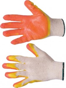 Перчатки х/б с двойным латексным покрытием 13 кл
